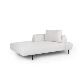 White Scandinavian Right Chaise Lounge