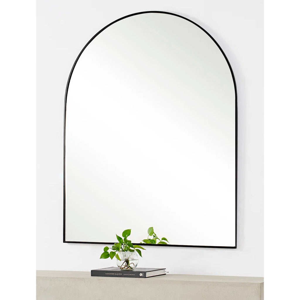 Germin Metal Flat Wall Mirror Black