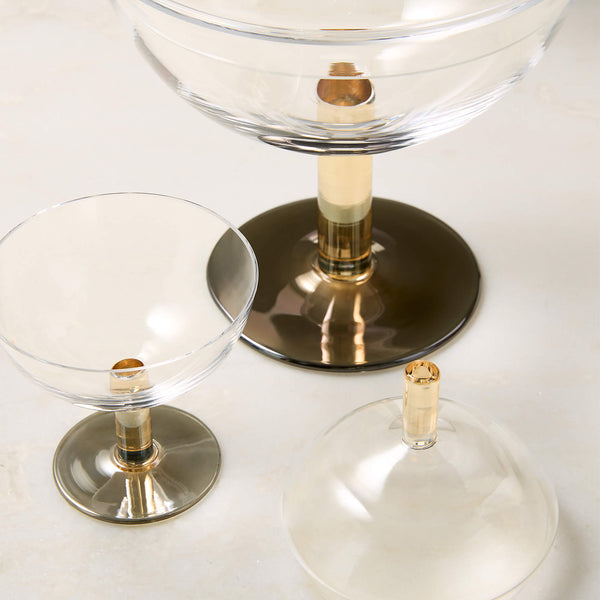 Gianna Glass Dishes with Lids Set of 2