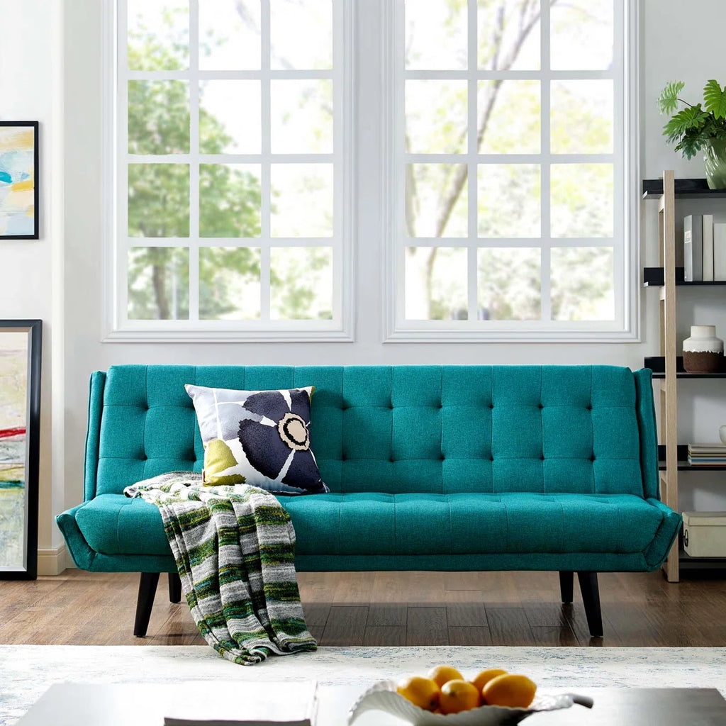 Glance 75" Armless Sofa Bed Teal