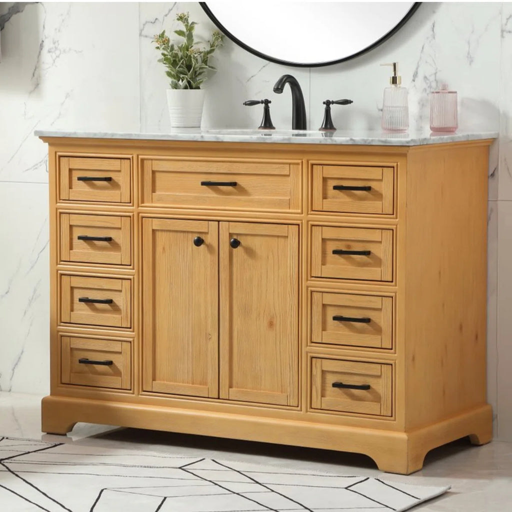Hermes 48'' Single Bathroom Vanity with Marble Top