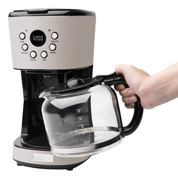 HADEN Putty Beige Programmable Drip Coffee Maker