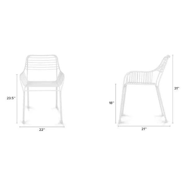 Caya Dahlia White Dining Armchair