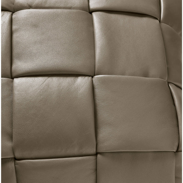 Jabas Sepia Brown Woven Leather Throw Pillow Cover 20