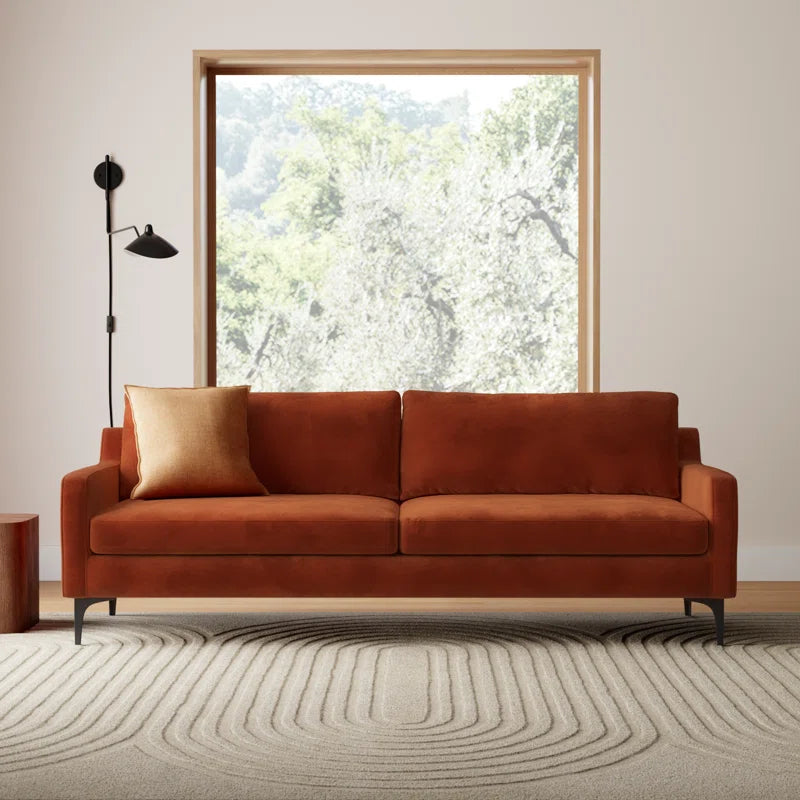 Jones 86" Upholstered Sofa Sapphire Rust