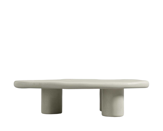 Lira Coffee Table – Alabaster Concrete (Minor damage)