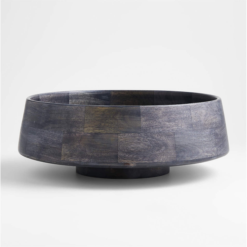 Katin Black Wood Centerpiece Bowl 17"
