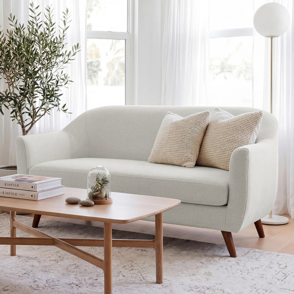 Kaya 65" Upholstered Boucle Loveseat Light Gray