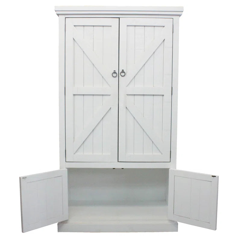 Kellogg Solid Wood Armoire- Bright White