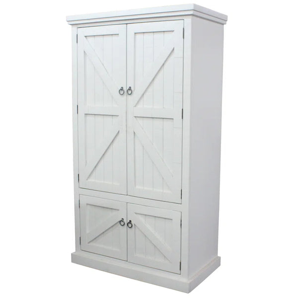 Kellogg Solid Wood Armoire- Bright White