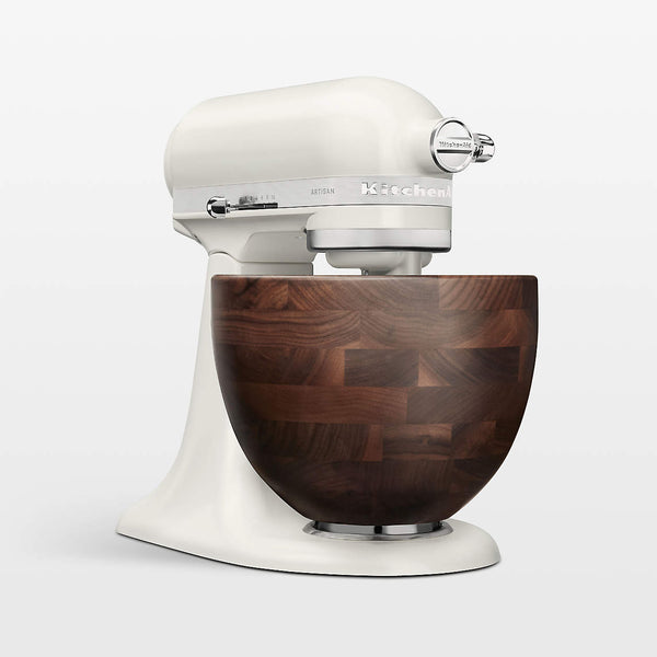 KitchenAid ® Artisan Series Porcelain White 5-Quart Tilt-Head Stand Mixer with Walnut Bowl