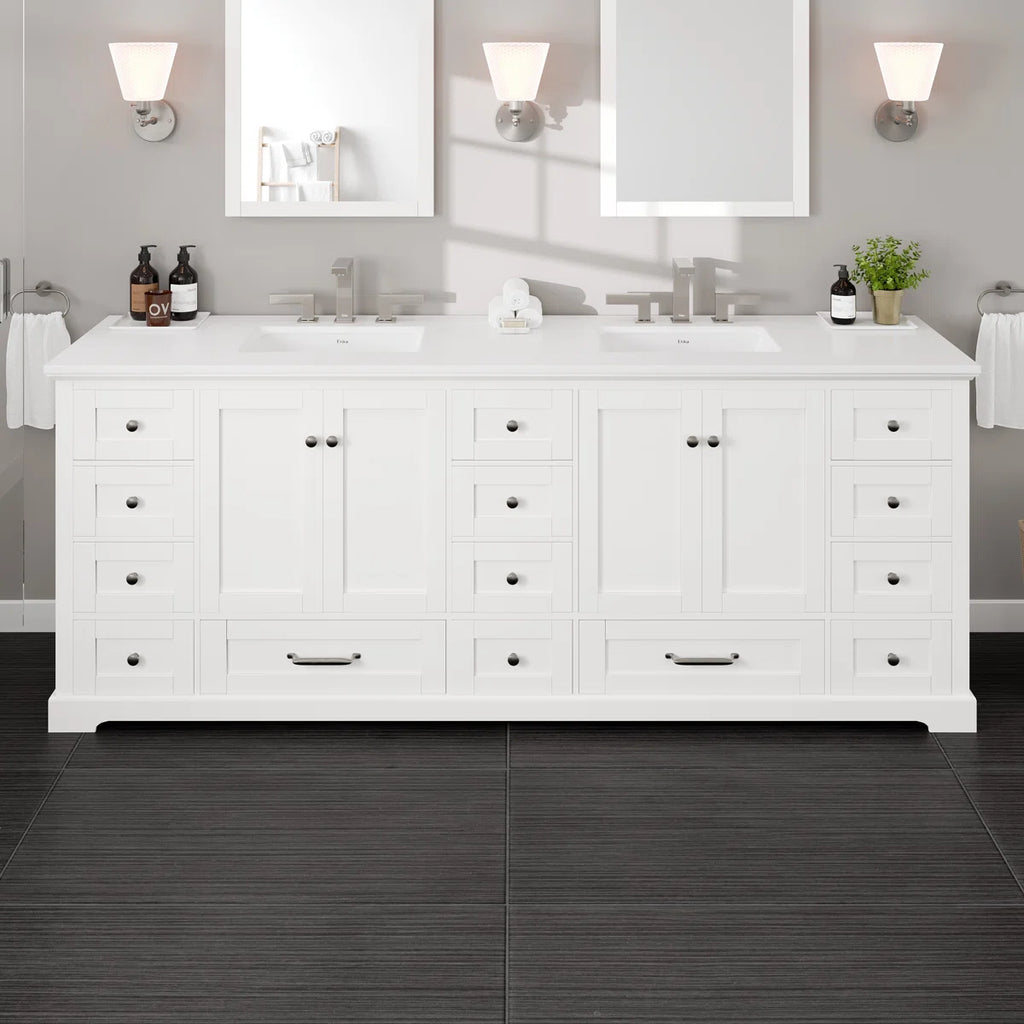 Lark Manor™ Euen 84"W X 22"D Double Sink Bathroom Vanity With Countertop