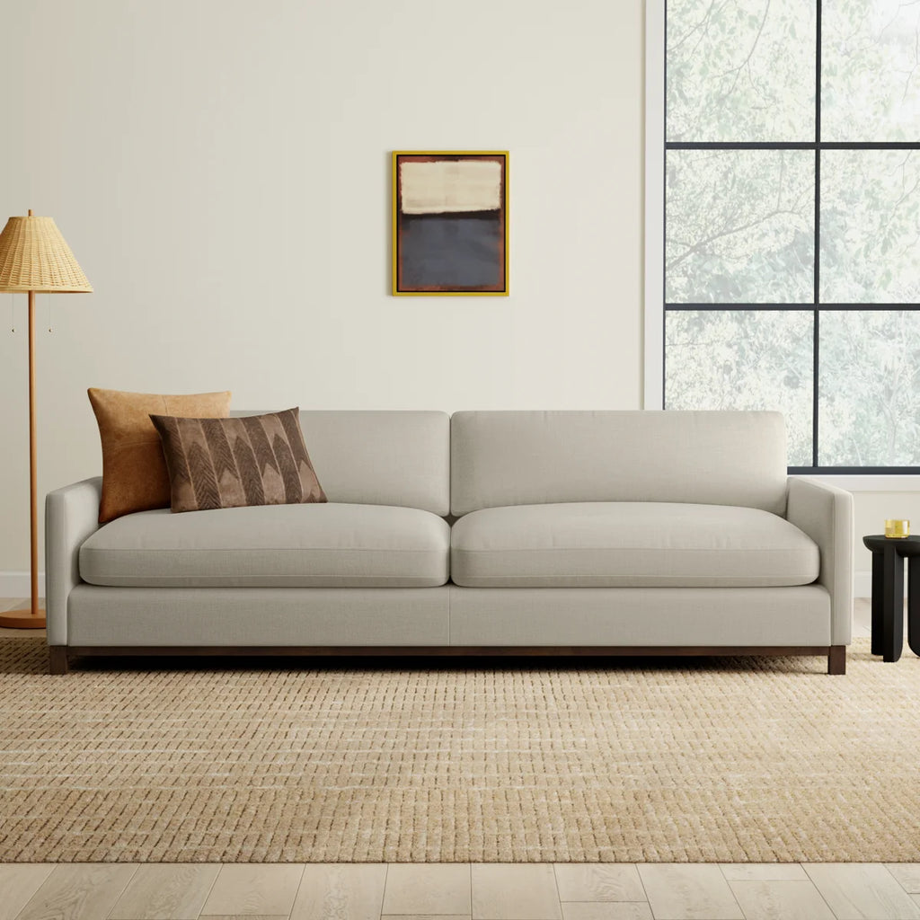 Liz Upholstered Sofa Effie Linen Performance Fabric