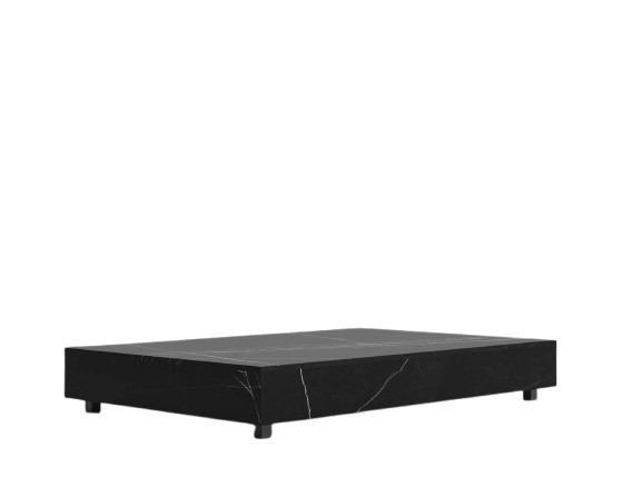 Lira Coffee Table – Black Marble 40x60 (Minor Damage)