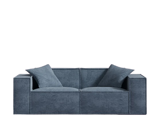 Hydrogren Blue Sofa Loveseat