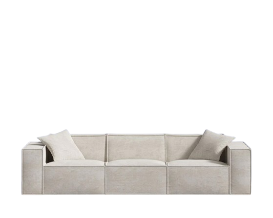 Box Style 3-Seater Sofa Helium Cloud