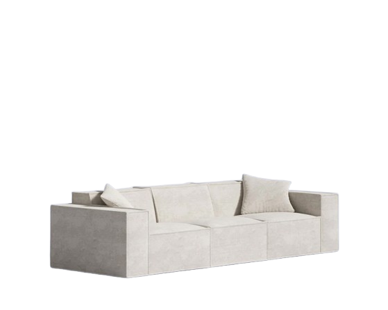 Box Style 3-Seater Sofa Helium Cloud