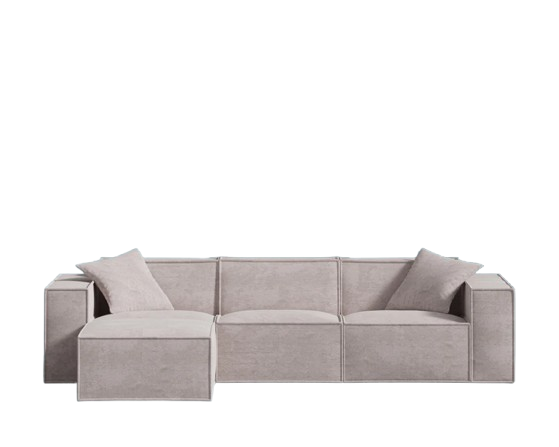 Box Style 4-Piece Sectional – Beryllium Blush