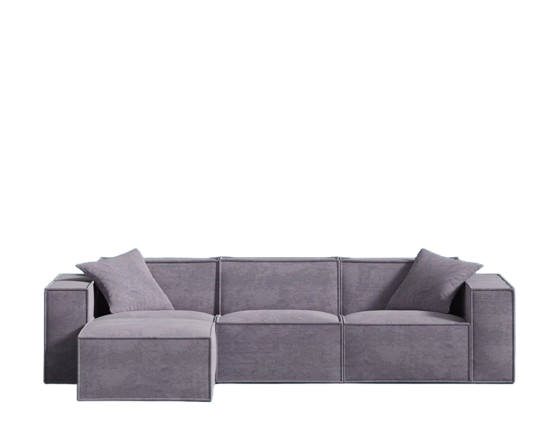 Box Style 4-Piece Sectional - Lithium Lavender