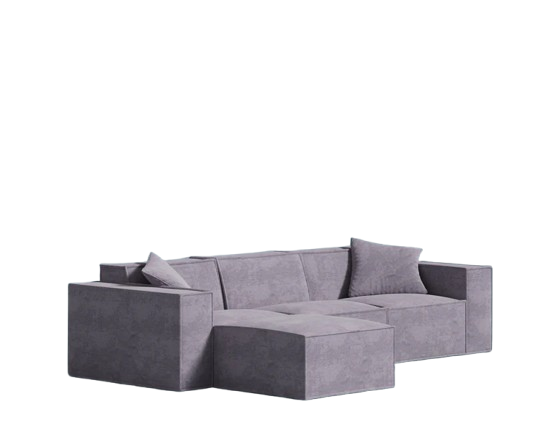 Box Style 4-Piece Sectional - Lithium Lavender