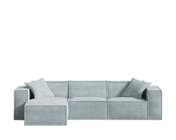Nitrogen Sky Blue Modular Sectional 4 Piece