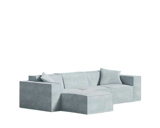 Nitrogen Sky Blue Modular Sectional 4 Piece