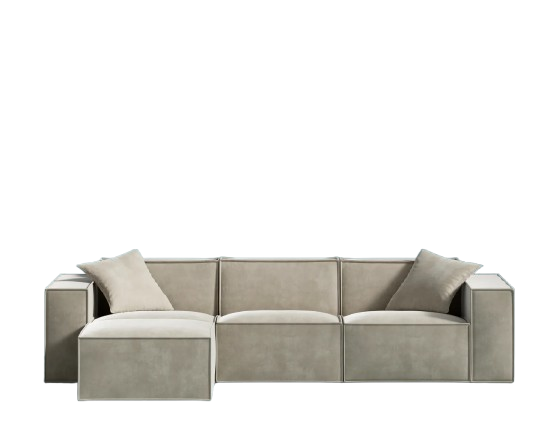 Box Style 4-Piece Sectional – Latte