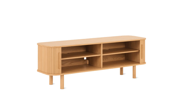 Easy Media Unit All Wood White Oak