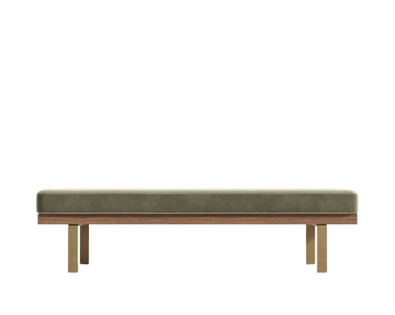 Marie Bench - Olive Green & Brushed Brass