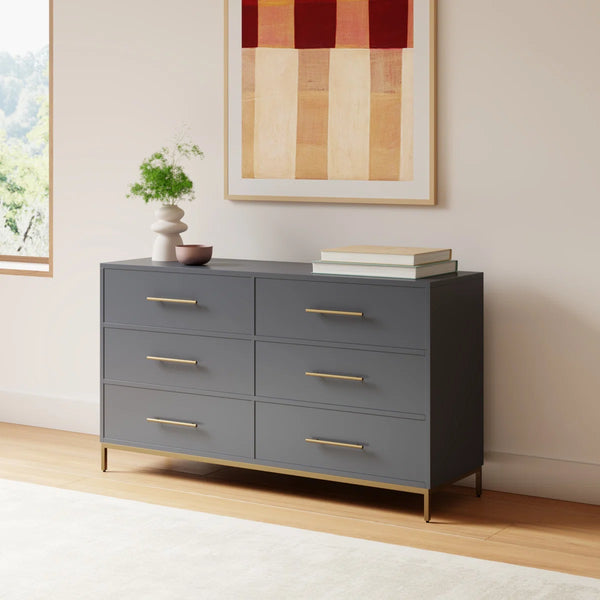 Marino 6 - Drawer Dresser Slate Gray