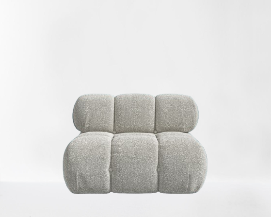 Bellaro Pearl Boucle Armless Chair