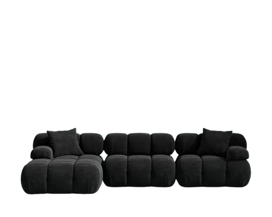 Bellaro Sectional – Carbon Black