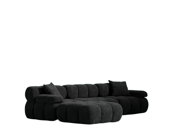 Bellaro Sectional – Carbon Black