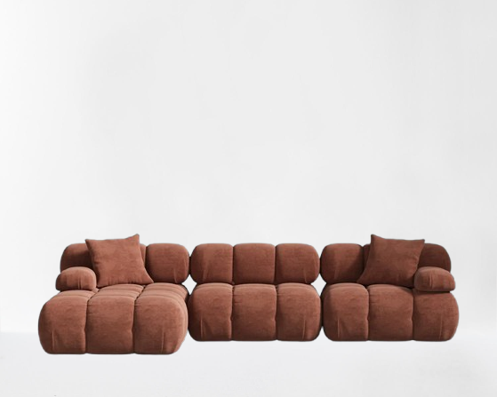 Bellaro Copper Tan 4-Piece Sectional