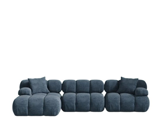 Bellaro Sectional - Hydrogen Blue