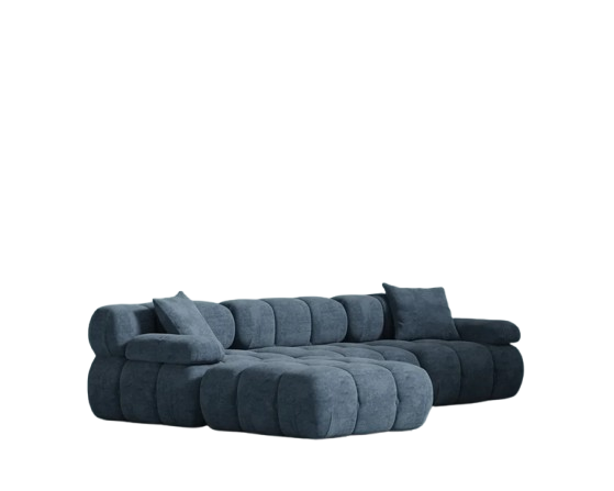 Bellaro Sectional - Hydrogen Blue