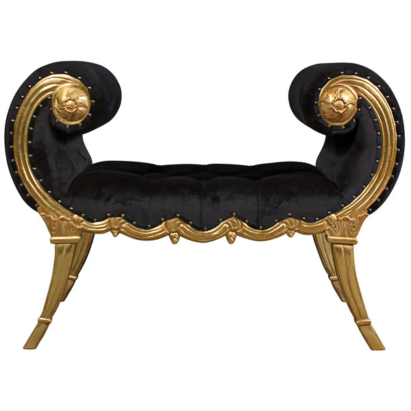 Mavro Apolline Crescent Upholstered Bench