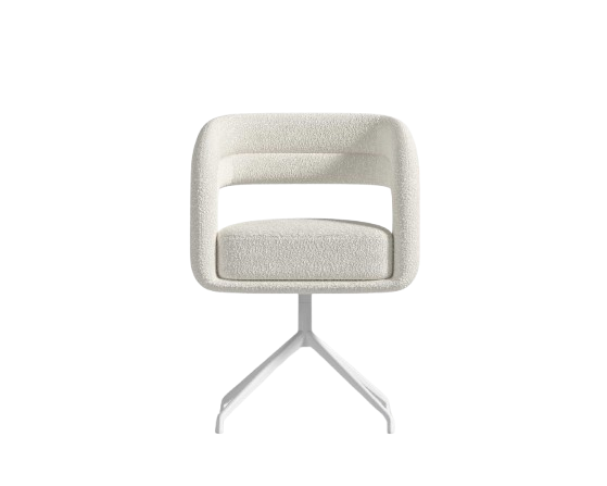Mira Dining Chair – Pearl Bouclé