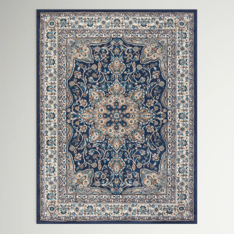 Mountview Oriental Rug Ivory & Navy 9X12