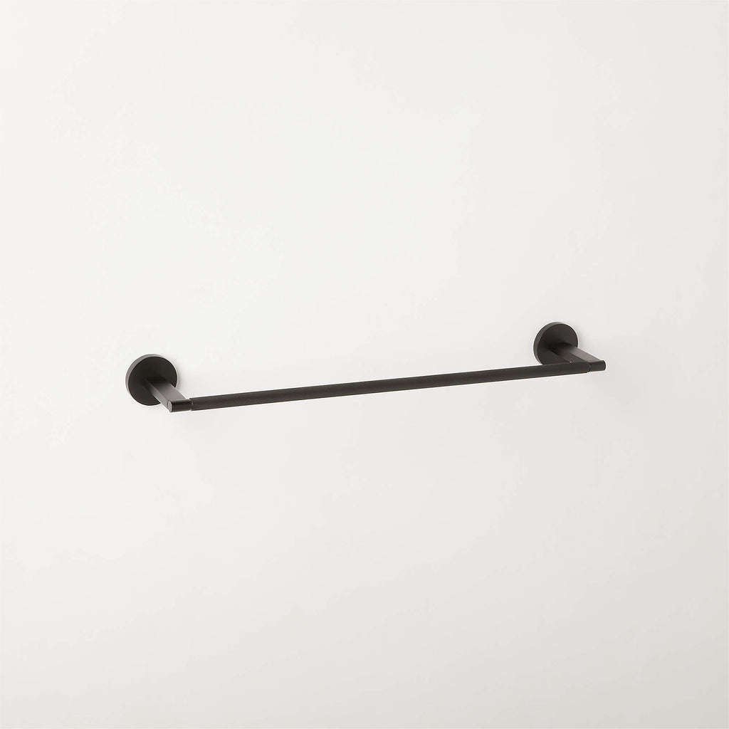 Nicolo Knurled Black Towel Bar 18'