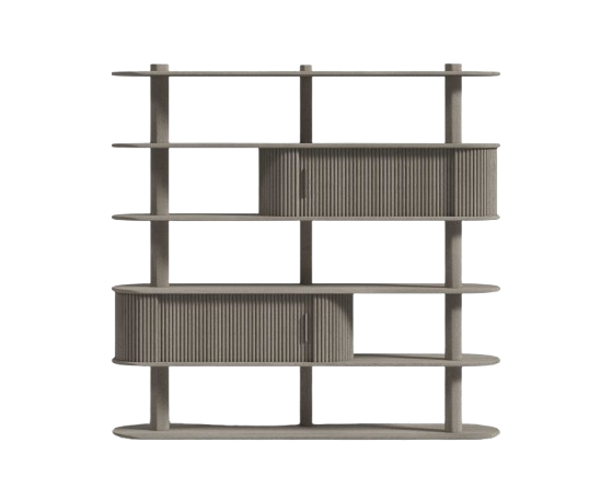 Noelia Bookshelf - Grey Oak Veneer