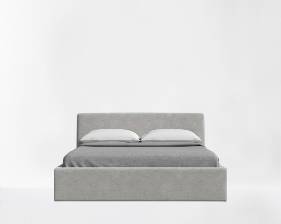 Ona Platform Platinum Grey Queen Bed