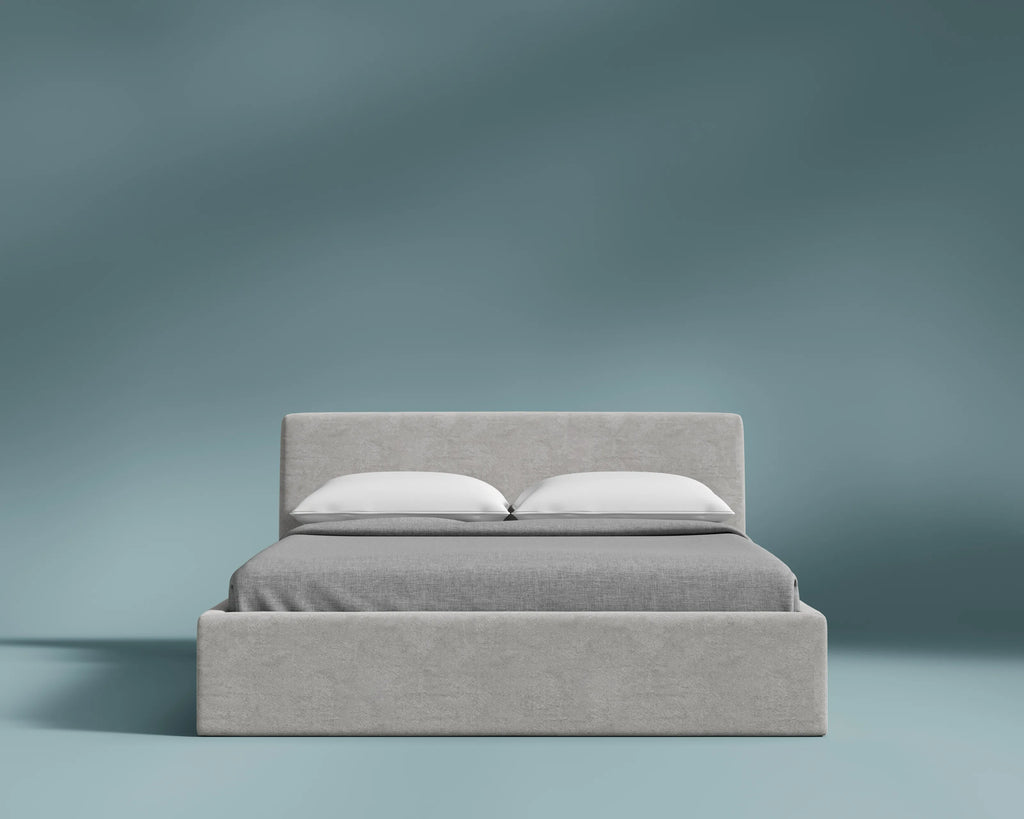 Platform Queen Bed Smartfoam Platinum Grey