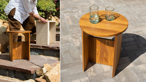 Field Teak Stool