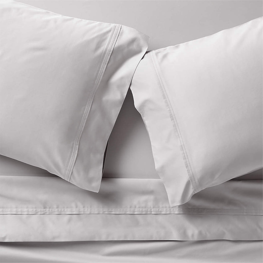 Organic Cotton Sateen Dove Grey King Bed Sheet Set