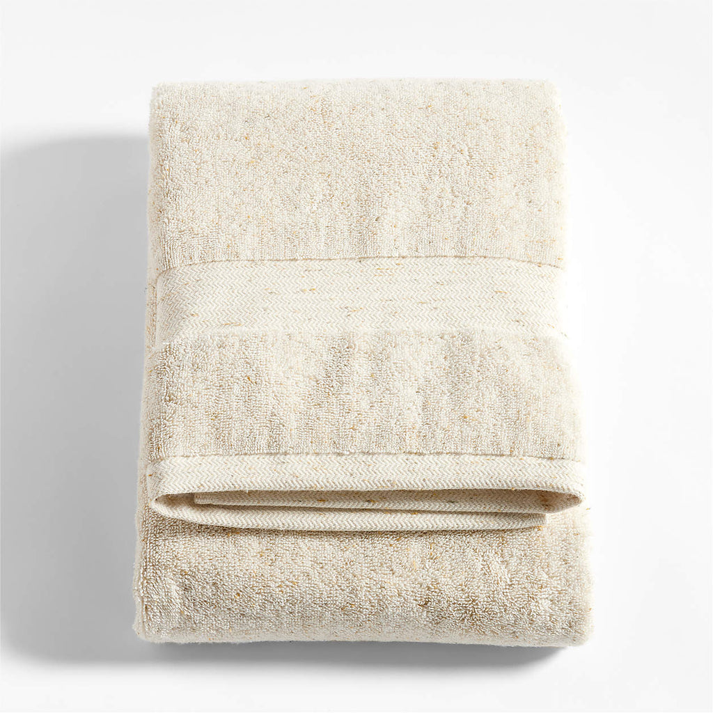 Organic Turkish Cotton Natural Beige Fleck Bath Towel
