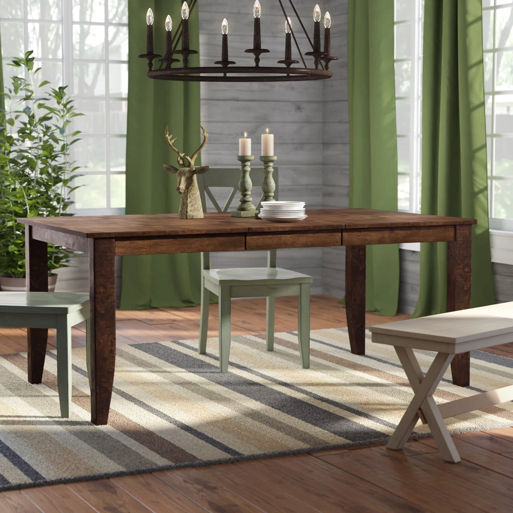 Osya Solid Wood Extendable Dining Table Mango Walnut