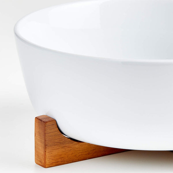 Oven-to-Table Small Serve Bowl with Acacia Wood Trivet