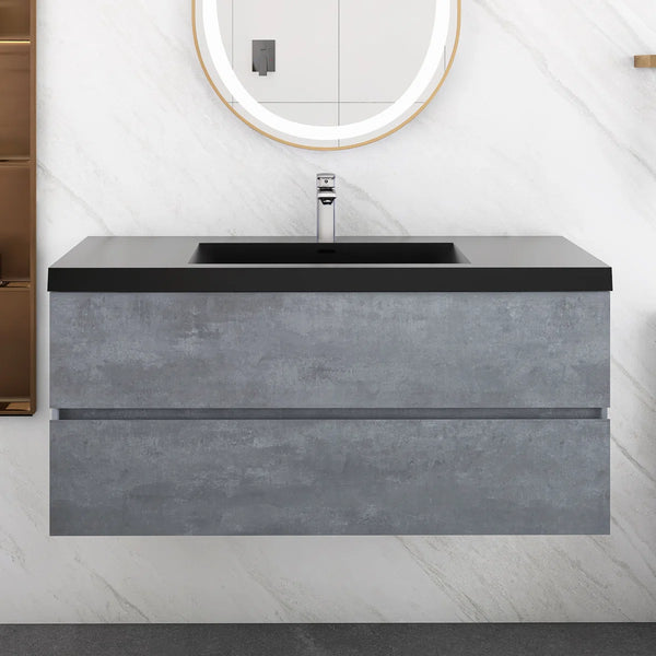 Oxier 48'' Single Bathroom Vanity with Quartz Top