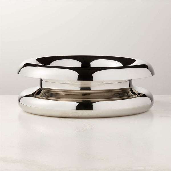 Piero Polished Stainless Steel Serving Bowl Large